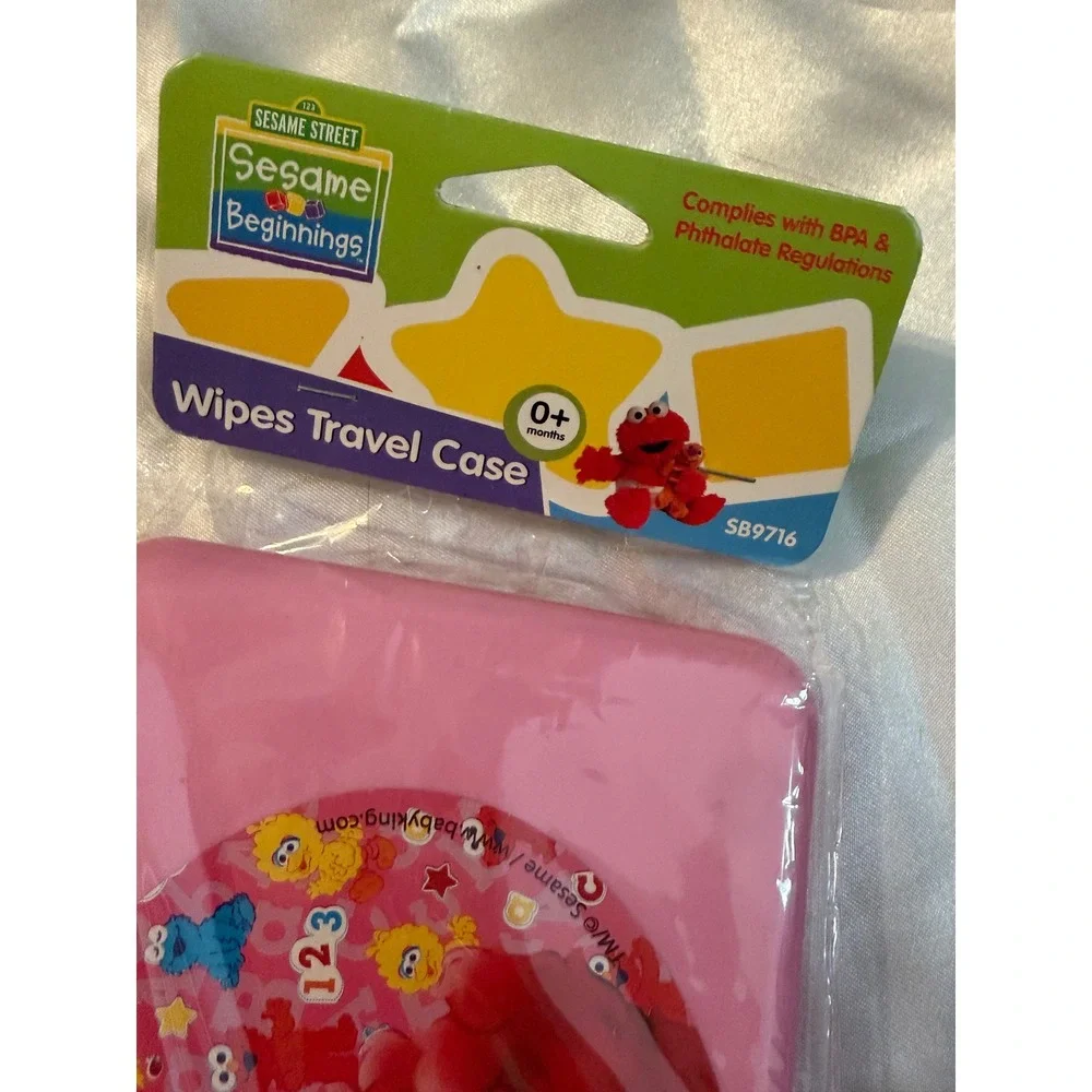 Sesame Street Sesame Beginnings Elmo Baby Wipes Travel Case Pink SB9716 NEW